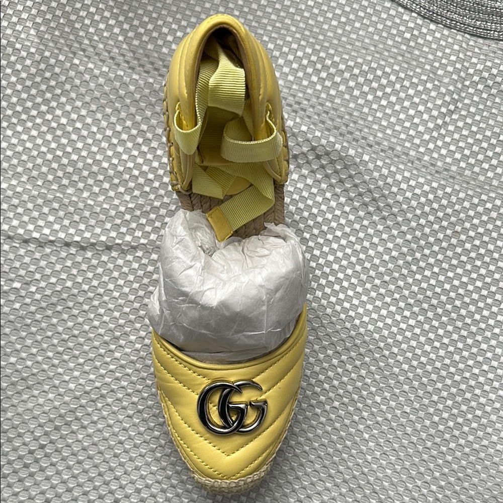Gucci Yellow Espadrille Sneakers